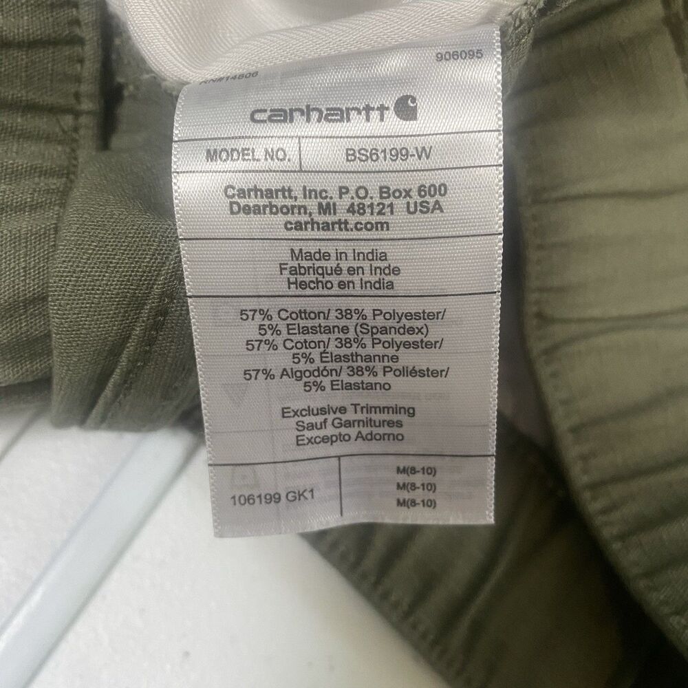 Carhartt Womens Force Ripstop Work Short 5" Green Size Medium NWT New - Picture 9 of 13